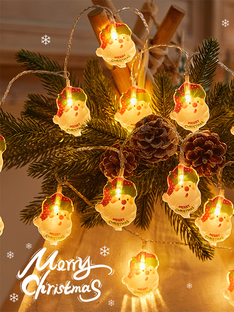 Cartoon Snowman Lighting Chain Christmas Decorations Ing Style Kids Gift Luminous For Home Photography Scene Atmosphere