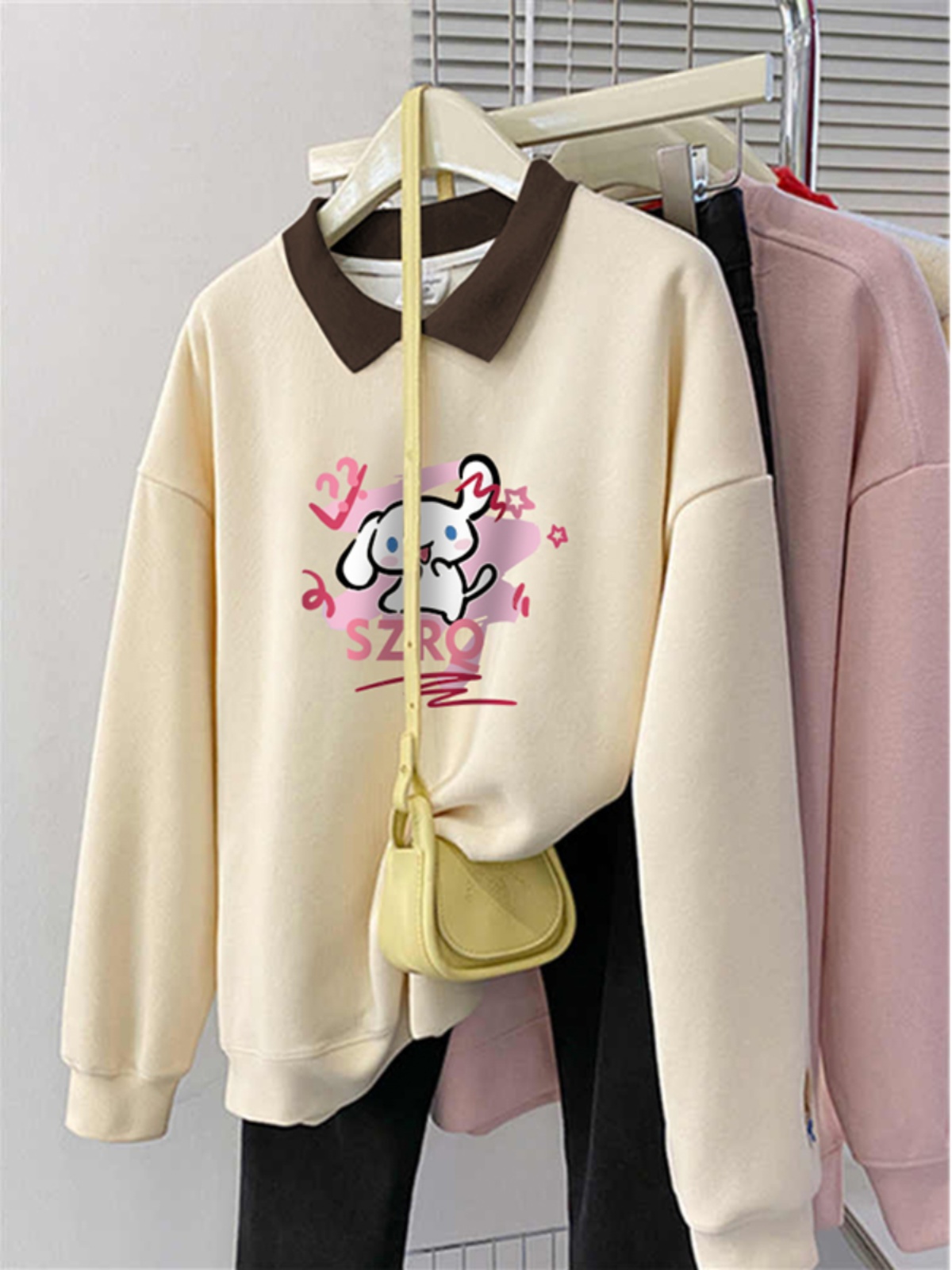 Stylish Niche Style Lapel Sweater Female 2025 Autumn and Winter New Arrival Plus Size Plus Size Ladies Loose Slim Looking Polo Collar Outwear