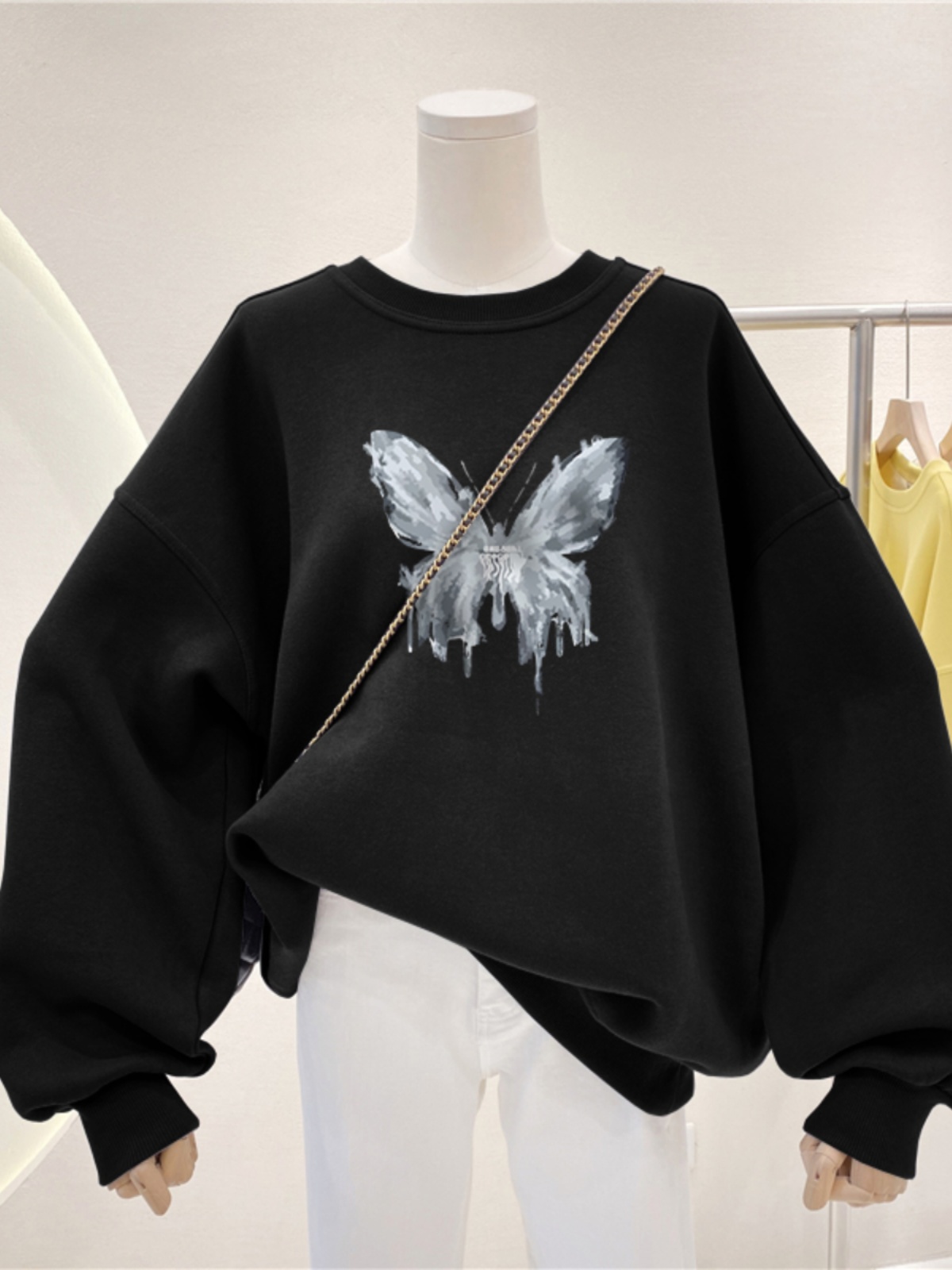Hoodless Sweater Female 2025 New Arrival Best Selling Fall and Winter Fleece-lined Oversize American High Street Plus Size Chubby Girl Jacket Tide