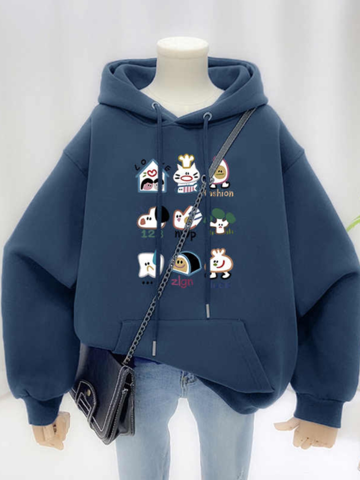 American Retro Hooded Sweatshirt Female 2025 New Arrival Best Selling Plus Size Plus Size Ladies Loose Fall and Winter Velvet Padded Thickened Coat Tide
