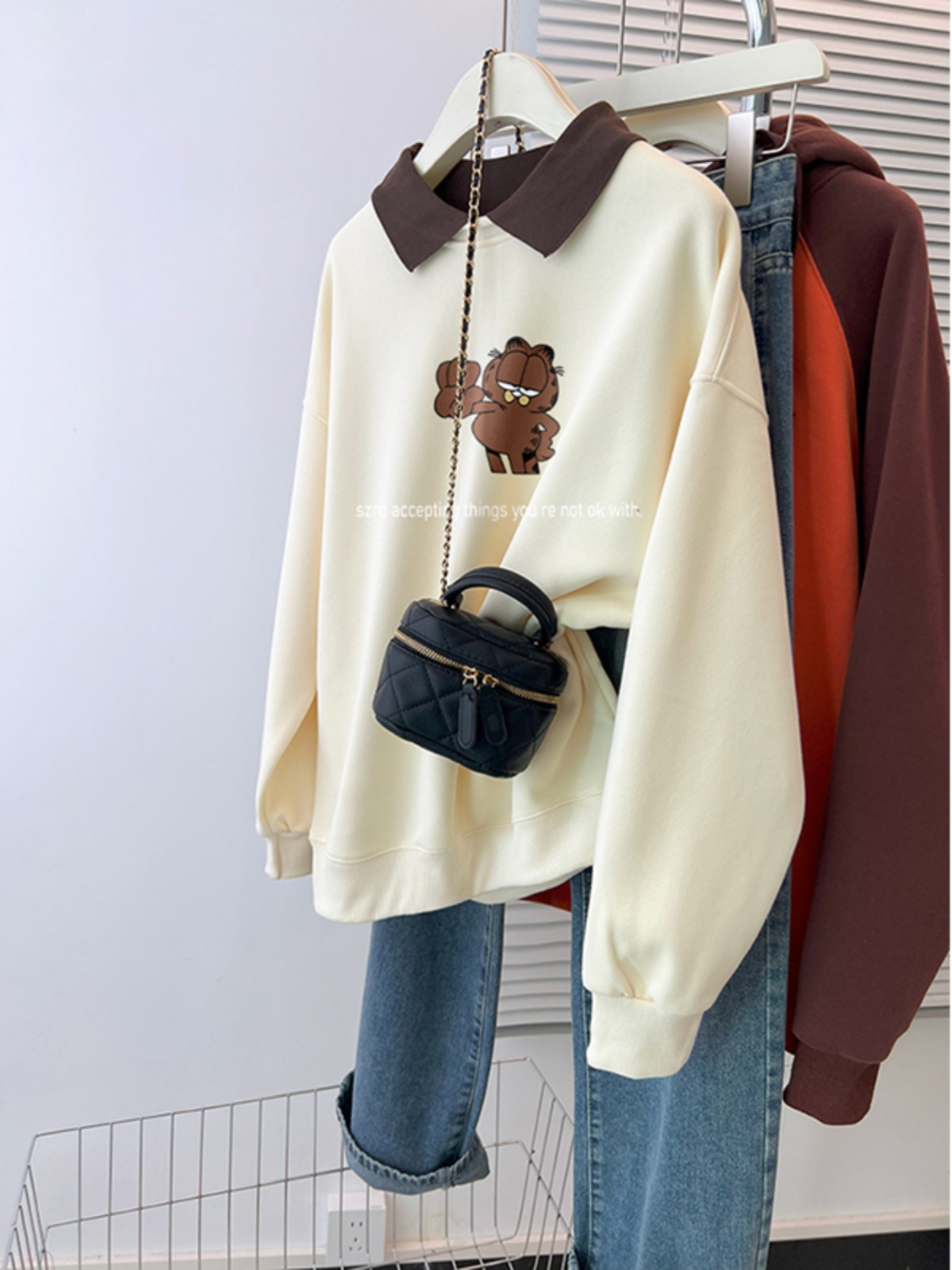 Idle Style Polo Collar Plus Size Autumn and Winter Fleece Sweater Female 2025 New Arrival Plus Size Plus Size Ladies Slim Looking Belly Covering Outwear Tide
