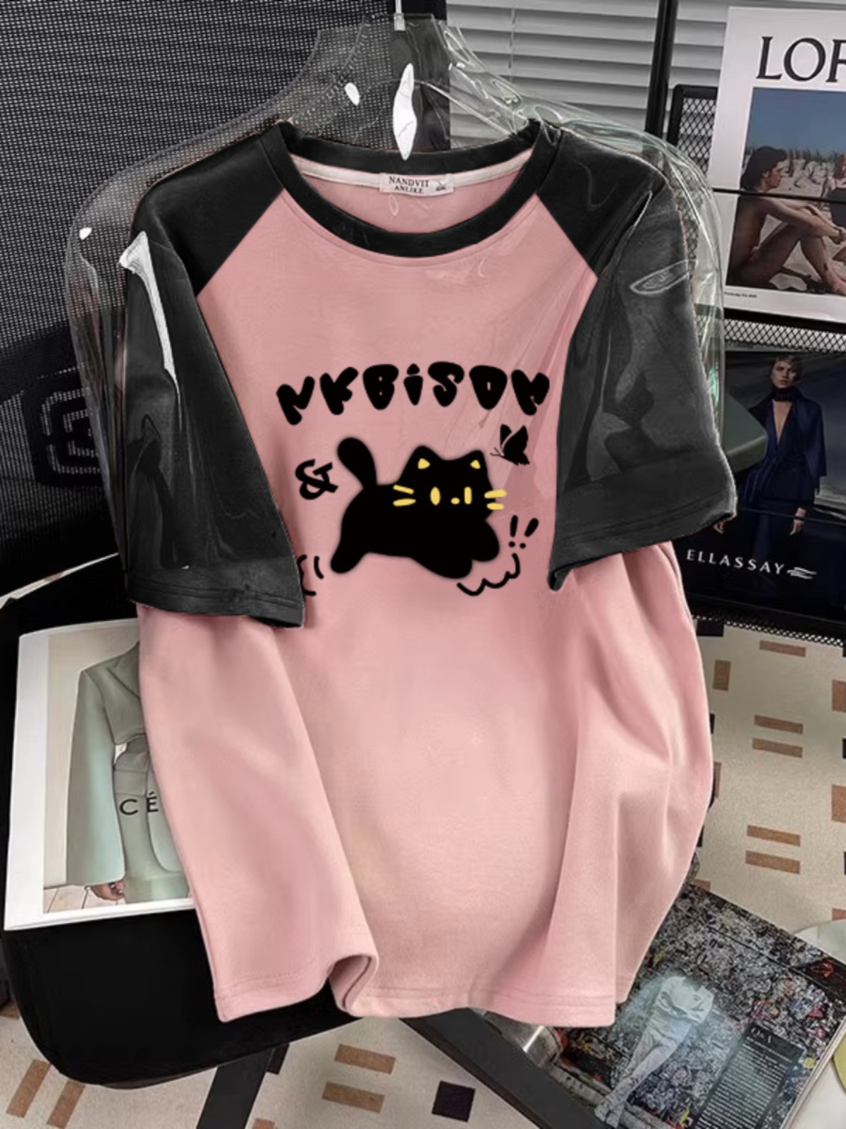 Japanese Style Sweet Cool Raglan Sleeve Tops 2025 New Arrival Oversized Cotton T-shirt Women's Ins Fashion Niche Style Girlfriends Clothes Short Sleeve Summer