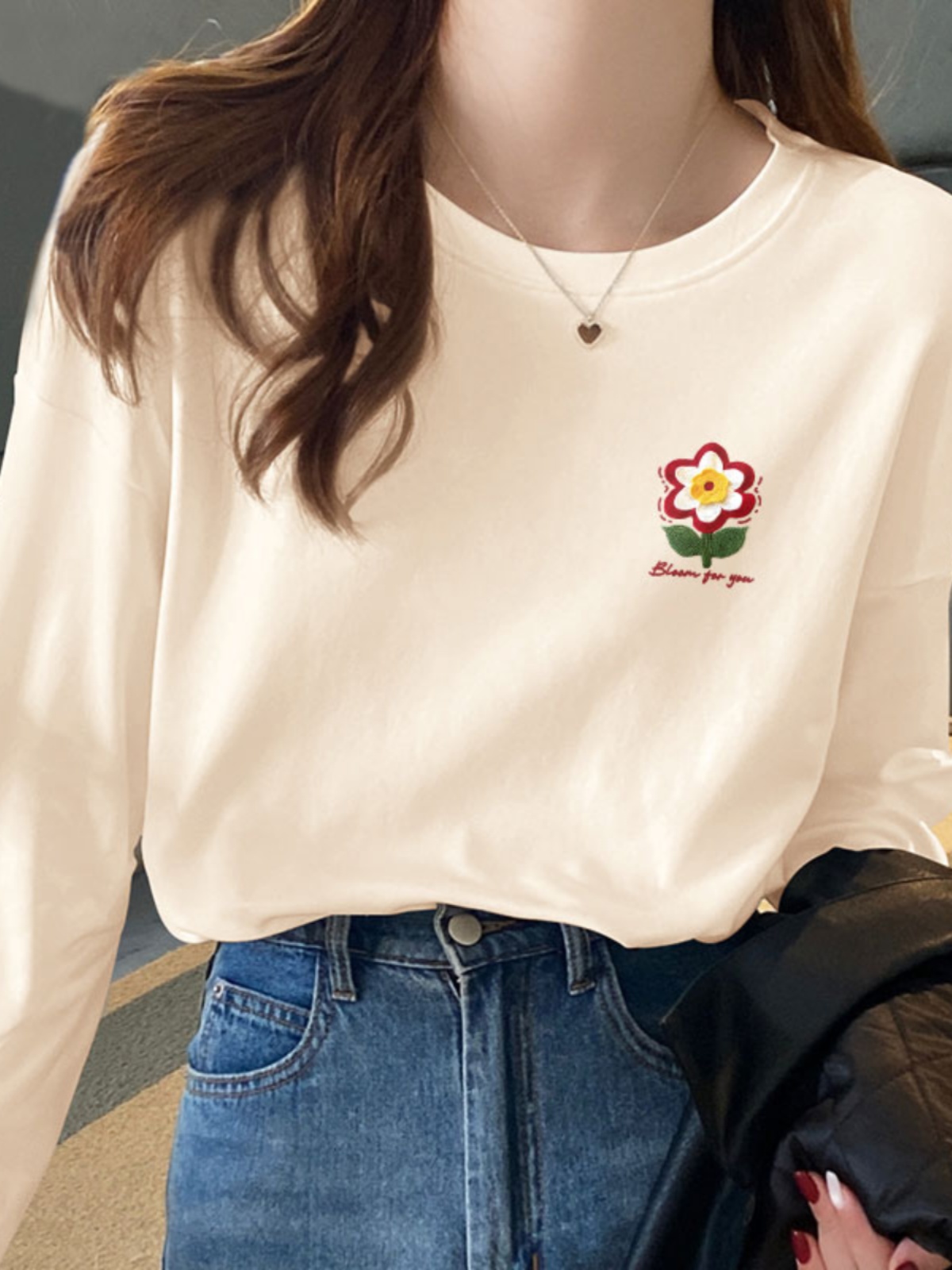 Loose Plus Size Plus Size Ladies Long Sleeves round Neck T-Shirt Women 2025 New Arrival Best Selling Autumn and Winter Half Sleeve Women's Clothing National Style Tops