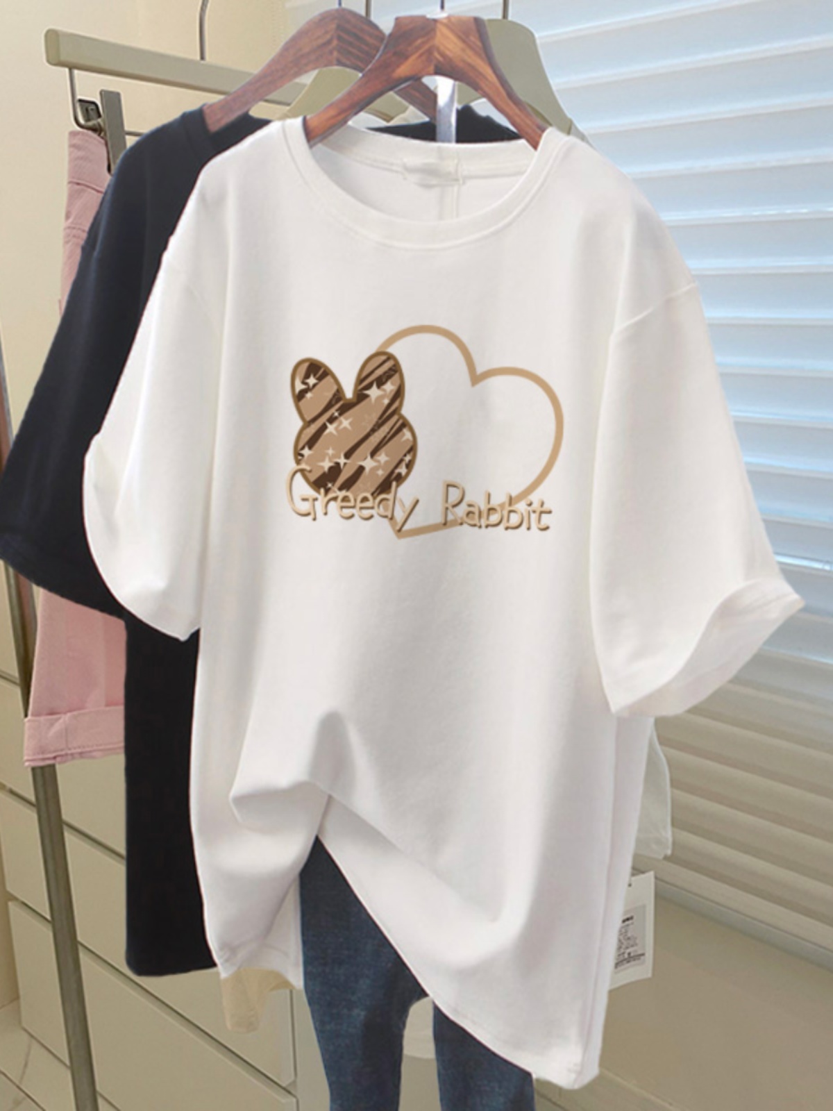 2025 New Pure Cotton Short Sleeve T-shirt Female Loose Mid Length Long Length Slim Looking Oversize Cover Belly White Half Sleeve Tops Summer