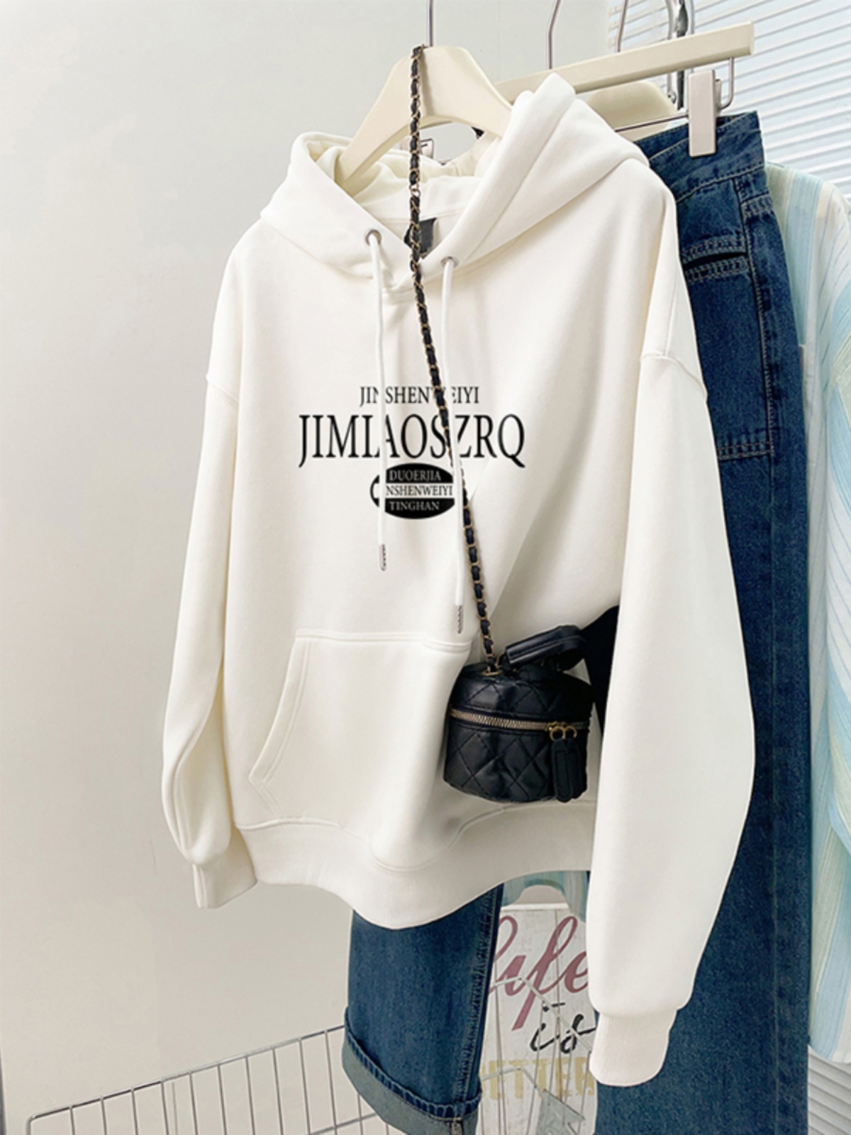 2025 Fall and Winter New Hoodie Female Oversize Plus Size Loose and Lazy Style American Retro Outwear