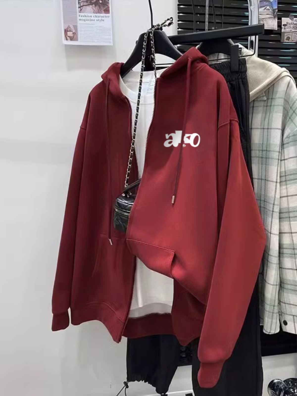 American Cardigan Hoodie Women's Autumn and Winter 2025 New Arrival Best Selling Plus Size Plus Size Ladies Slim Looking Belly Covering Fleece Padded Coat
