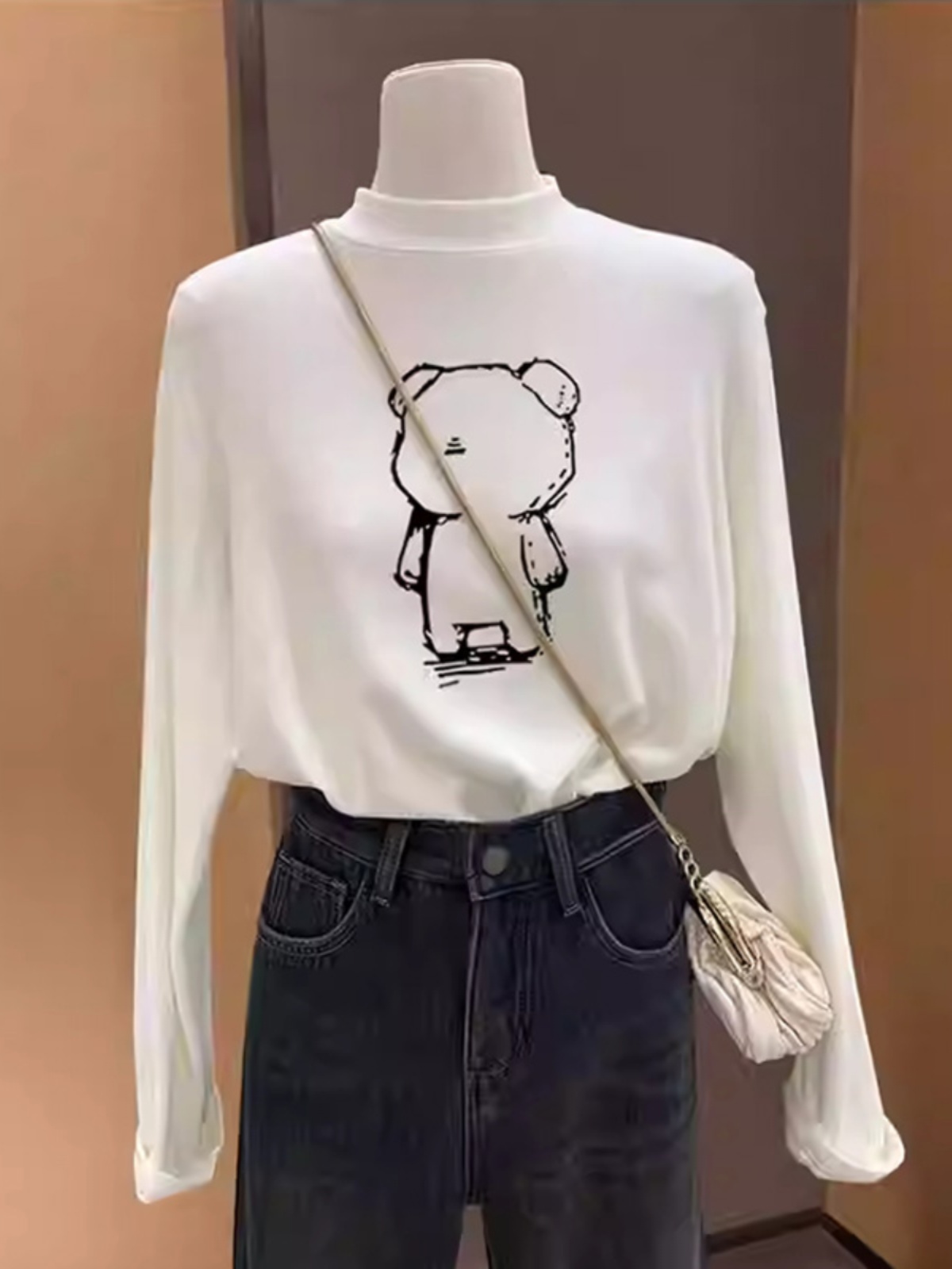 Plus Size Plus Size Ladies Dralon Half Turtleneck Brushed Long Sleeve T-Shirt Female 2025 New Arrival Thermal Bottoming Shirt Inner Wear Blouse Tide