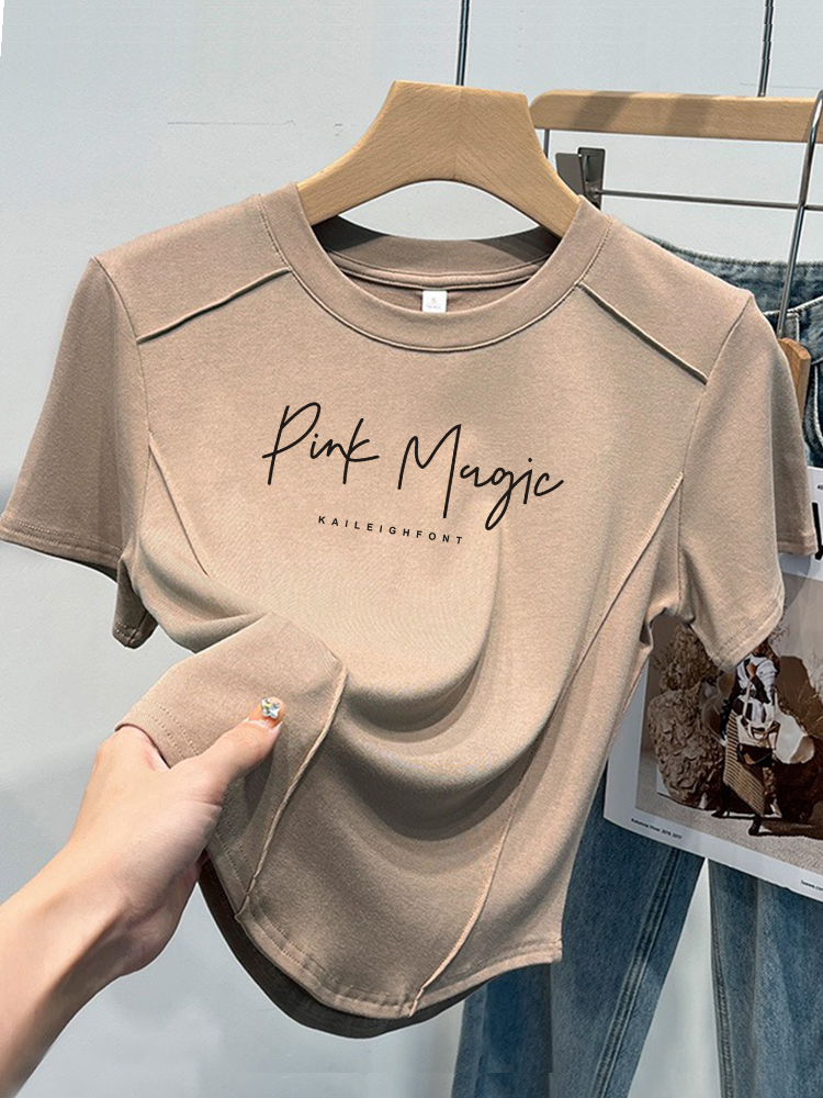 Stylish Niche Short Sleeve Summer 2023 New Fishbone