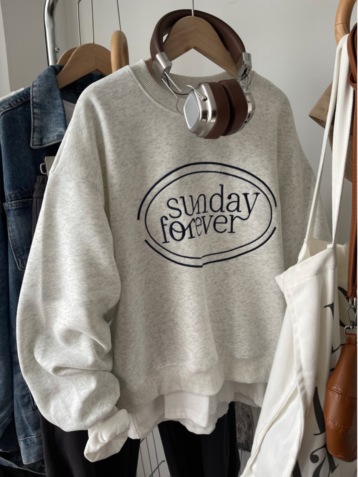 American Retro Fall and Winter Fleece-lined Thickening Embroidery Plus Size Chubby Girl Sweatershirt Female 2025 New Arrival Best Selling Lazy Coat
