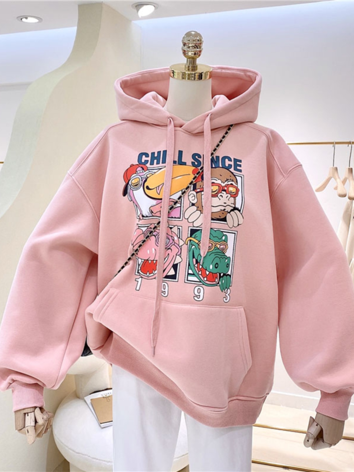 Thickened Ins plus Size Plus Size Ladies Loose Hoodie