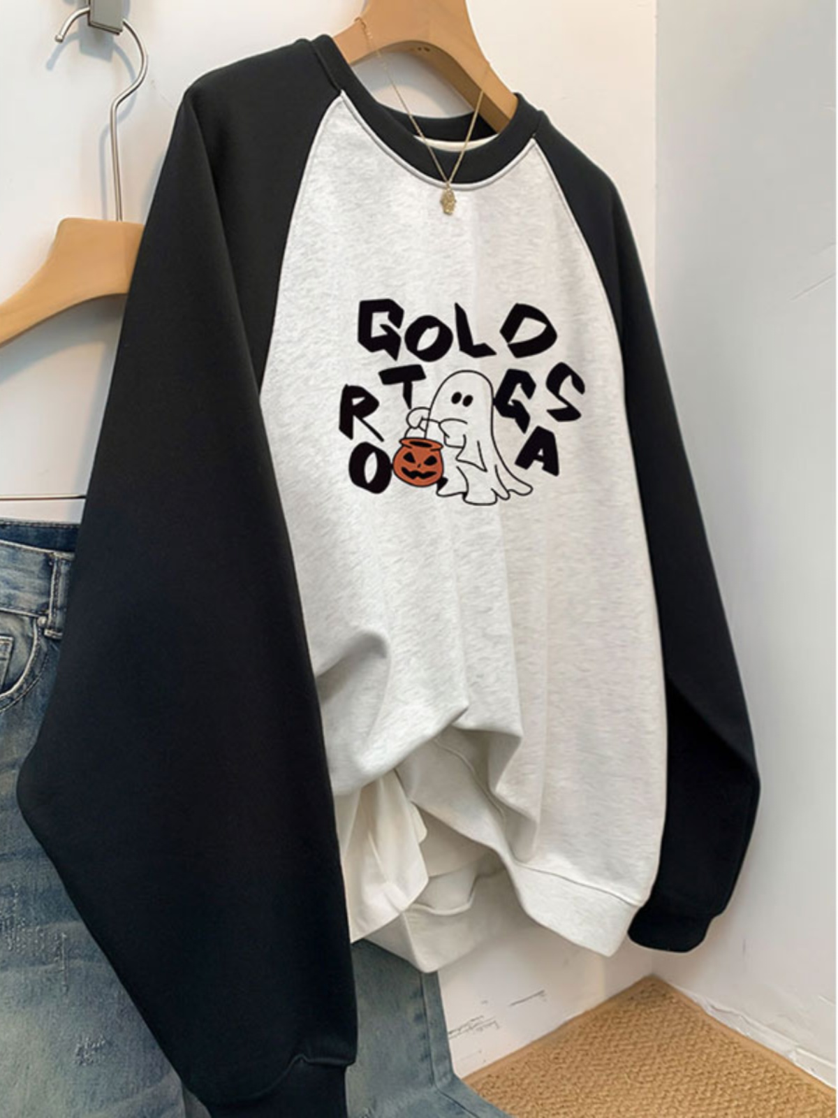 Korean Style Idle Style Plus Size Fat Mm2025 Fall and Winter New Arrival Best Selling Fleece-lined Raglan Sleeve Hoodless Sweater Women's Coat Fashion