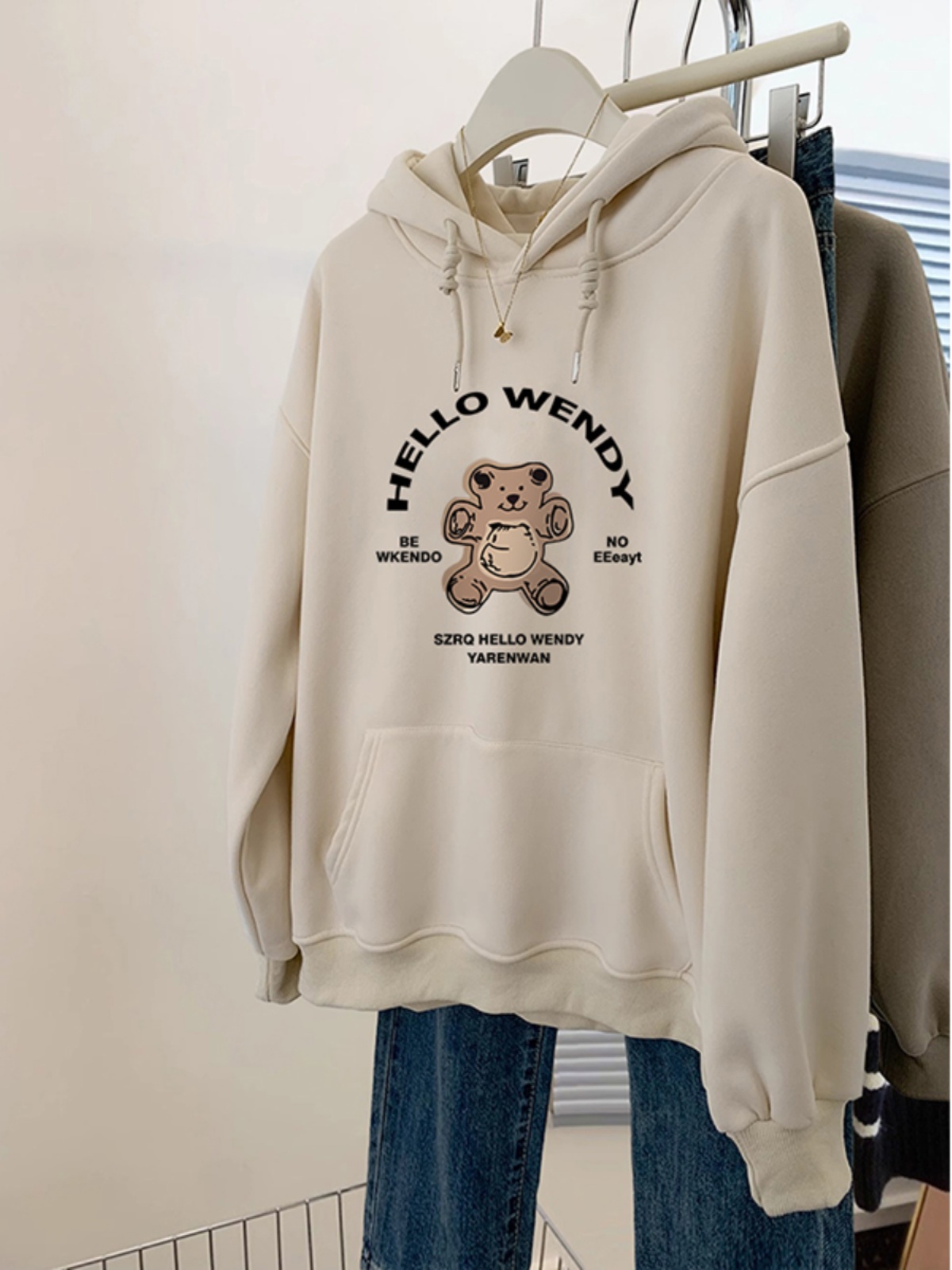 Plus Size Plus Size Ladies American Retro Hooded Sweatshirt Female Fall and Winter 2025 New Arrival Velvet Padded Loose Casual Lazy Coat