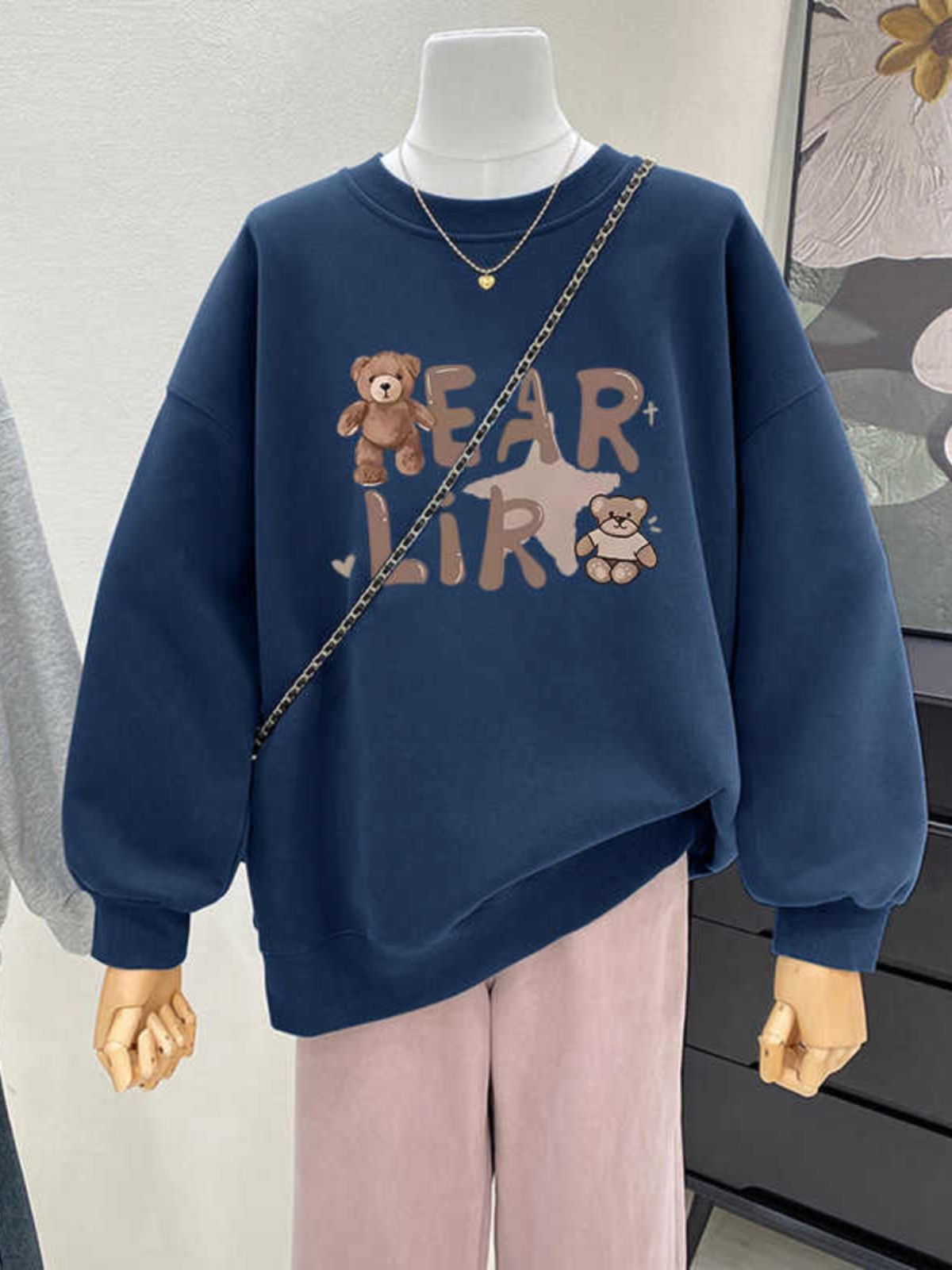 Plus Size Plus Size Ladies round Neck Sweatshirt Female 2025 New Arrival Fleece-lined Thickened Oversize Hooded Loose-Fitting Slimming Coat Tide