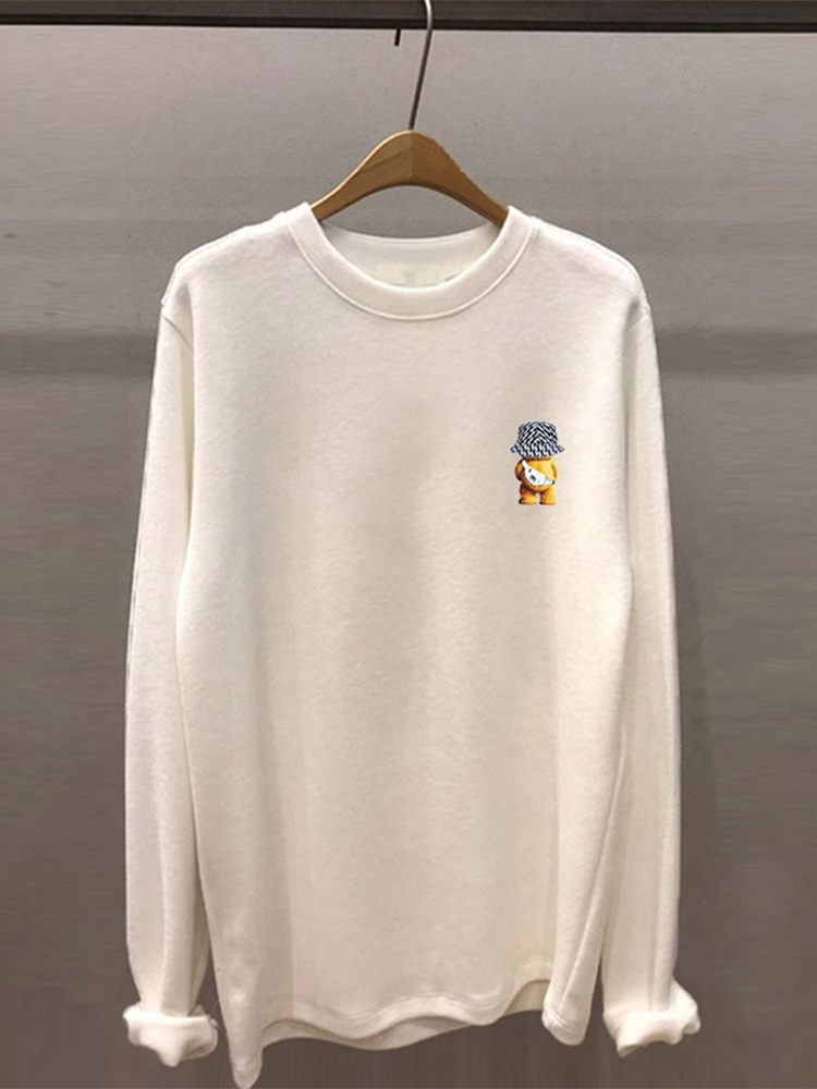 Autumn and Winter Dralon Mid-Length Butt Covering Plus size T-shirt Women Chubby Girl Loose Inner wear Can Be Worn outside Bottoming Shirt Top