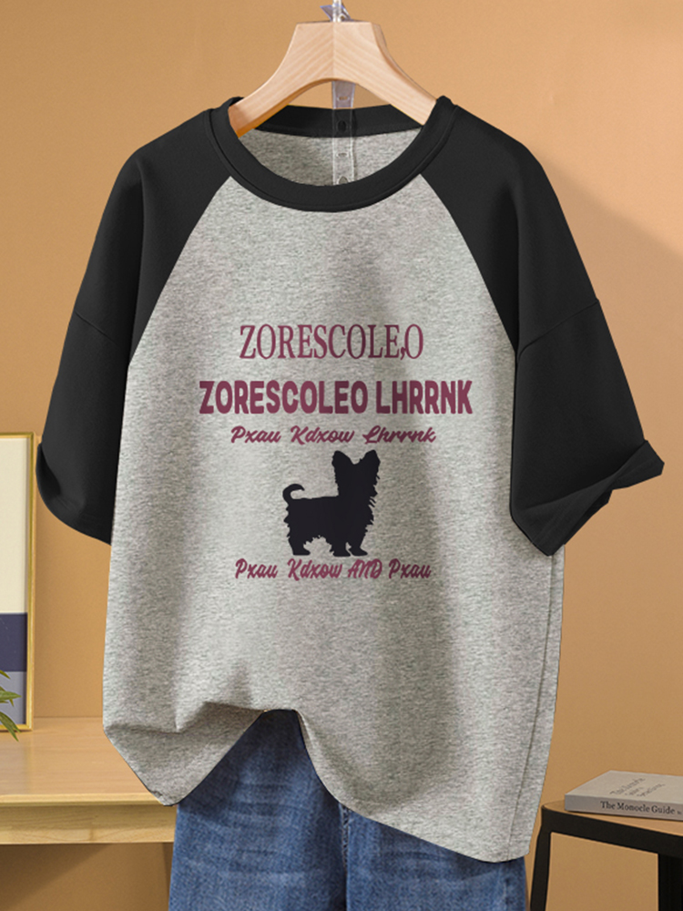 American Retro Raglan Short Sleeve T-Shirt Women's Spring & Fall Thin 2025 New Arrival Bottoming Shirt Plus Size Loose Crew Neck Top