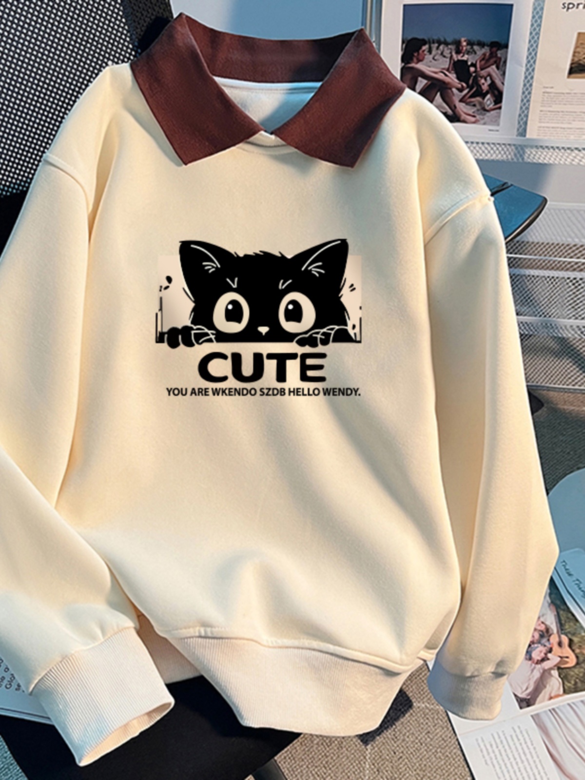 Plus Size Plus Size Ladies Fall and Winter Fleece-lined Thickened 2025 New Arrival Best Selling Polo Collar Women's Sweater Oversize Outwear Tide