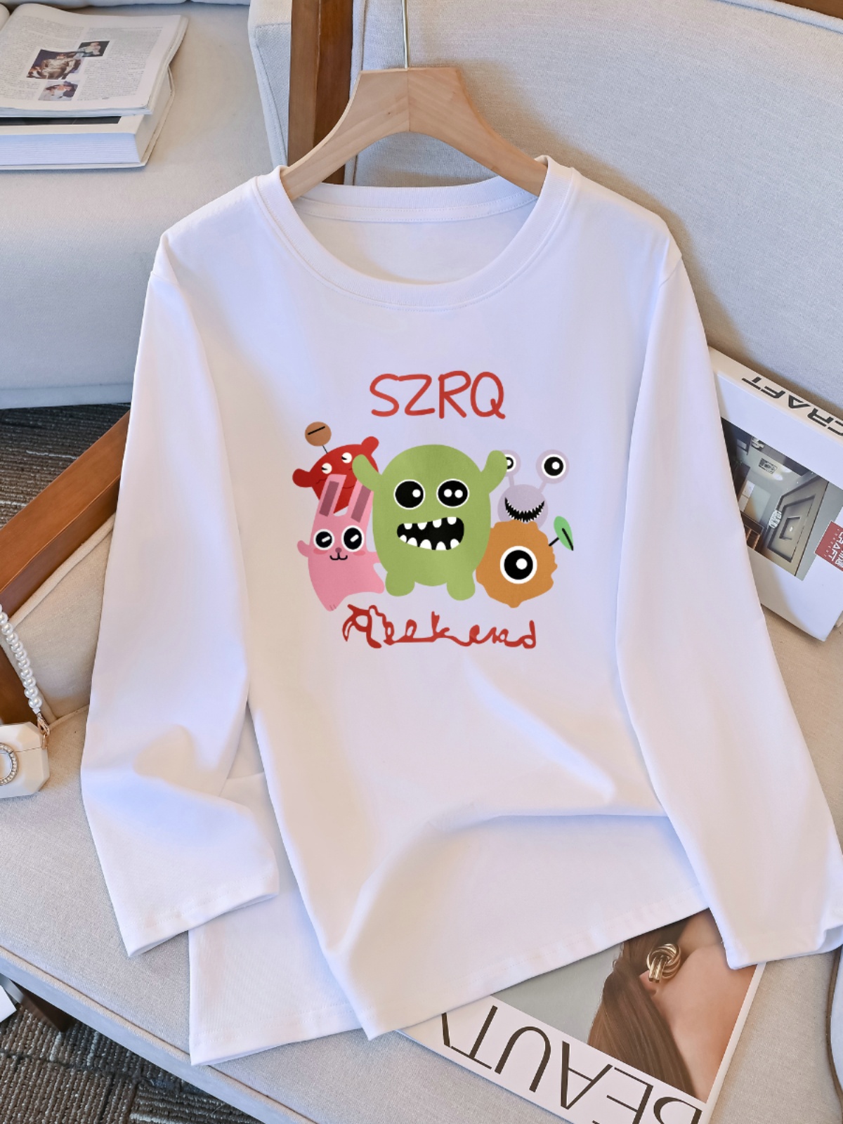 Plus Size Plus Size Ladies Long Sleeves T-Shirt Women's 2025 Fall and Winter New Arrival Loose Oversize Belly-Covering Slimming Top Bottoming Shirt
