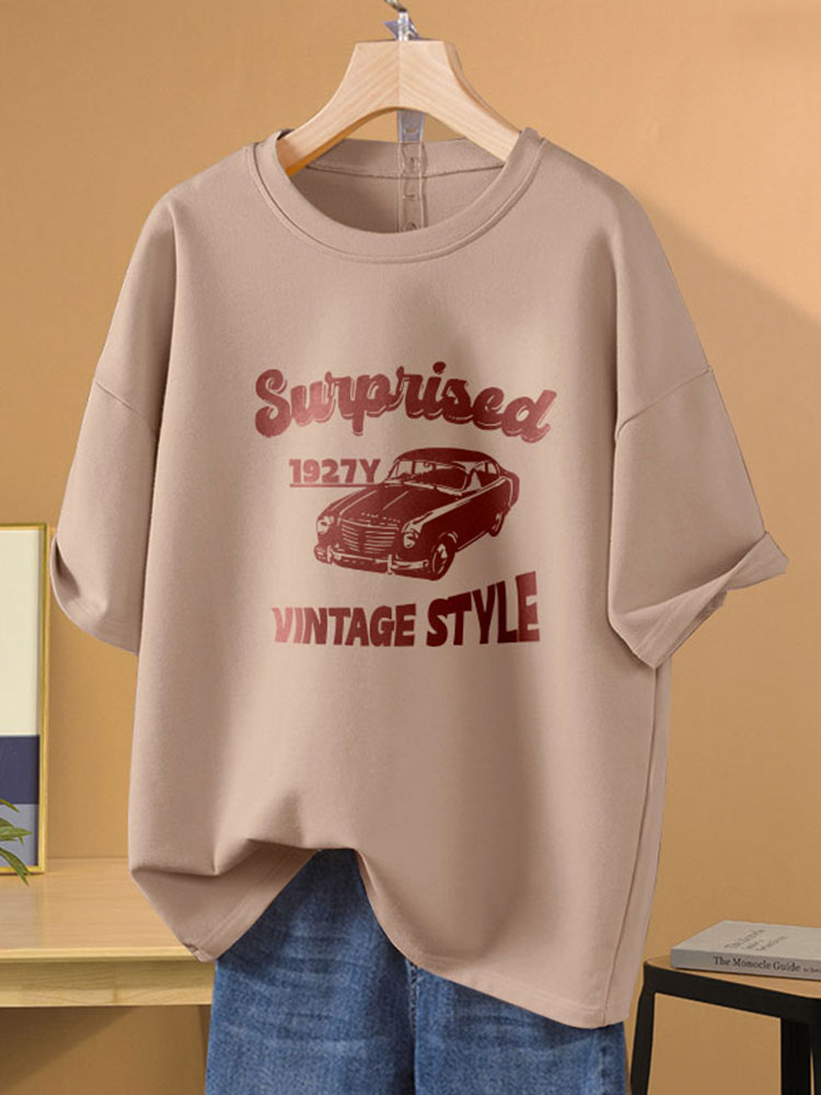 American Retro Plus Size 100.00kg Plus Size Ladies Loose Summer Pure Cotton T-shirt Female 2025 New Arrival Slim Looking Belly Covering Top Clothes