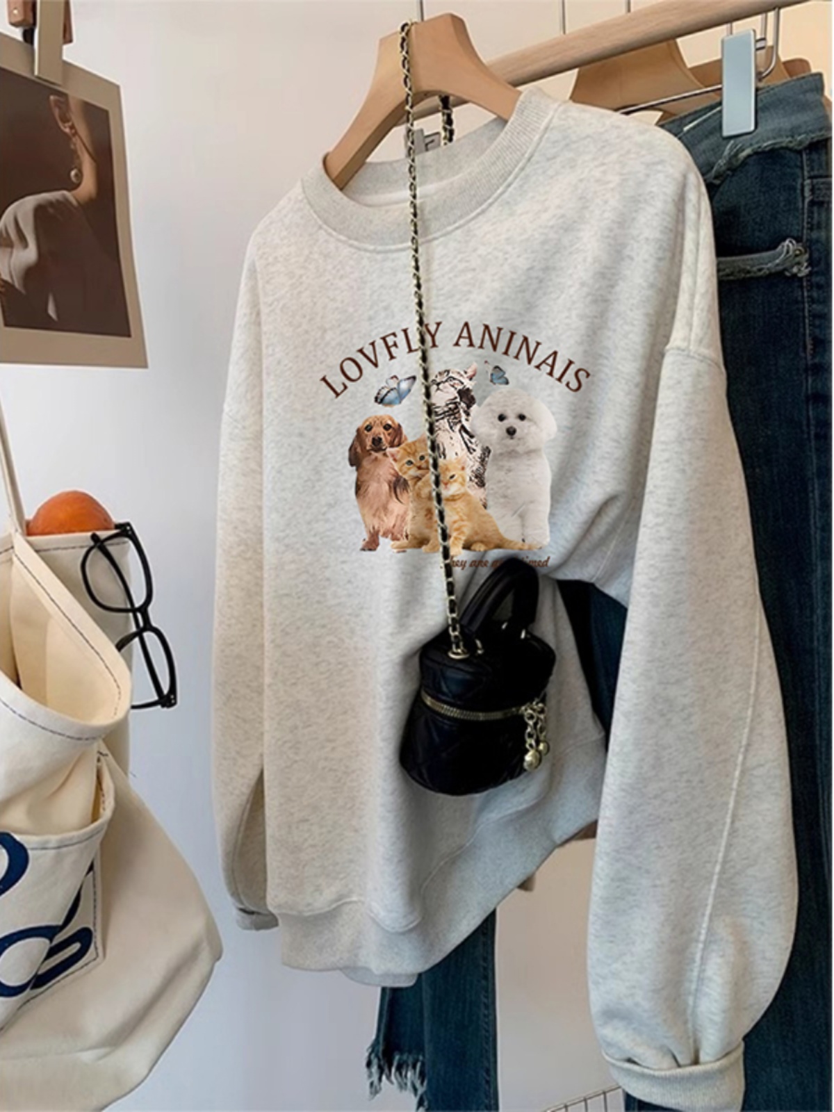 Hong Kong Style Chic Korean Style Fall and Winter 2025 New Arrival Wear round Neck Sweatshirt Women's Niche Style Spring and Autumn Fleece Half Zipper Outwear