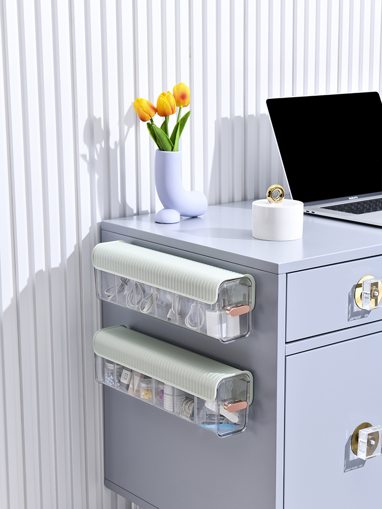 Data Cable Storage Box Desktop Table Wall-Mounted Mobile Phone Charging Cable Charging Plug Cord Manager Multi-Functional One Thing Three-Purpose