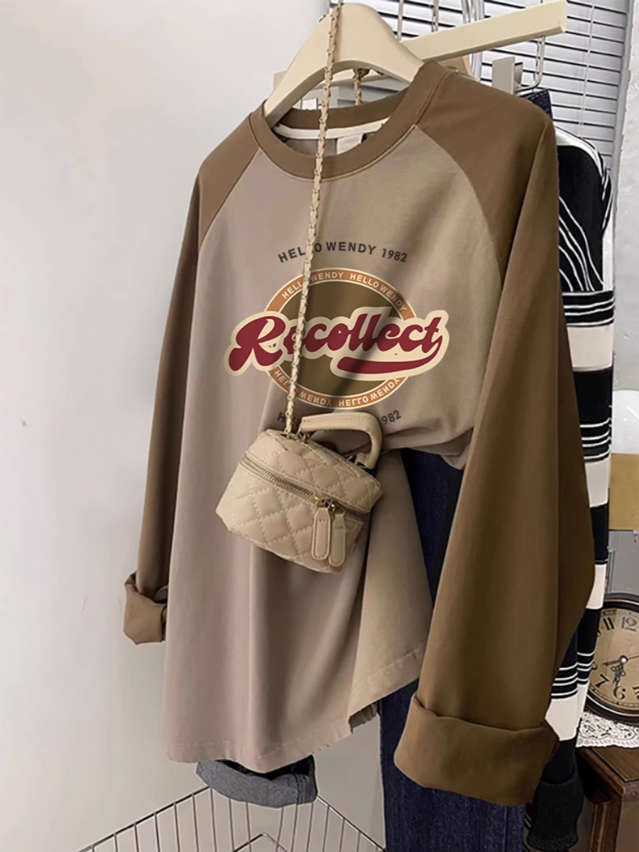 Spring & Fall Plus Size Women's Clothing Plus Size Ladies Raglan Long Sleeves T-Shirt Women 2025 New Arrival Casual Slim Looking Loose Bottoming Top Women