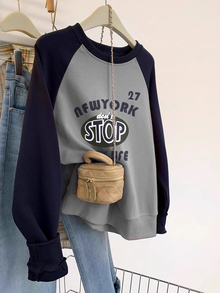 Plus Size Plus Size Ladies round Neck Sweatshirt Women 2025 New Arrival Best Selling Idle Style Fall and Winter Velvet Padded Loose Chic Coat Top