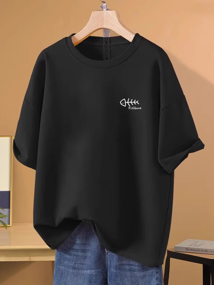 Summer Short Sleeve T-Shirt Women 2025 New Arrival American Retro Stylish Plus Size Loose Half-Sleeved T-shirt Belly-Covering Coat