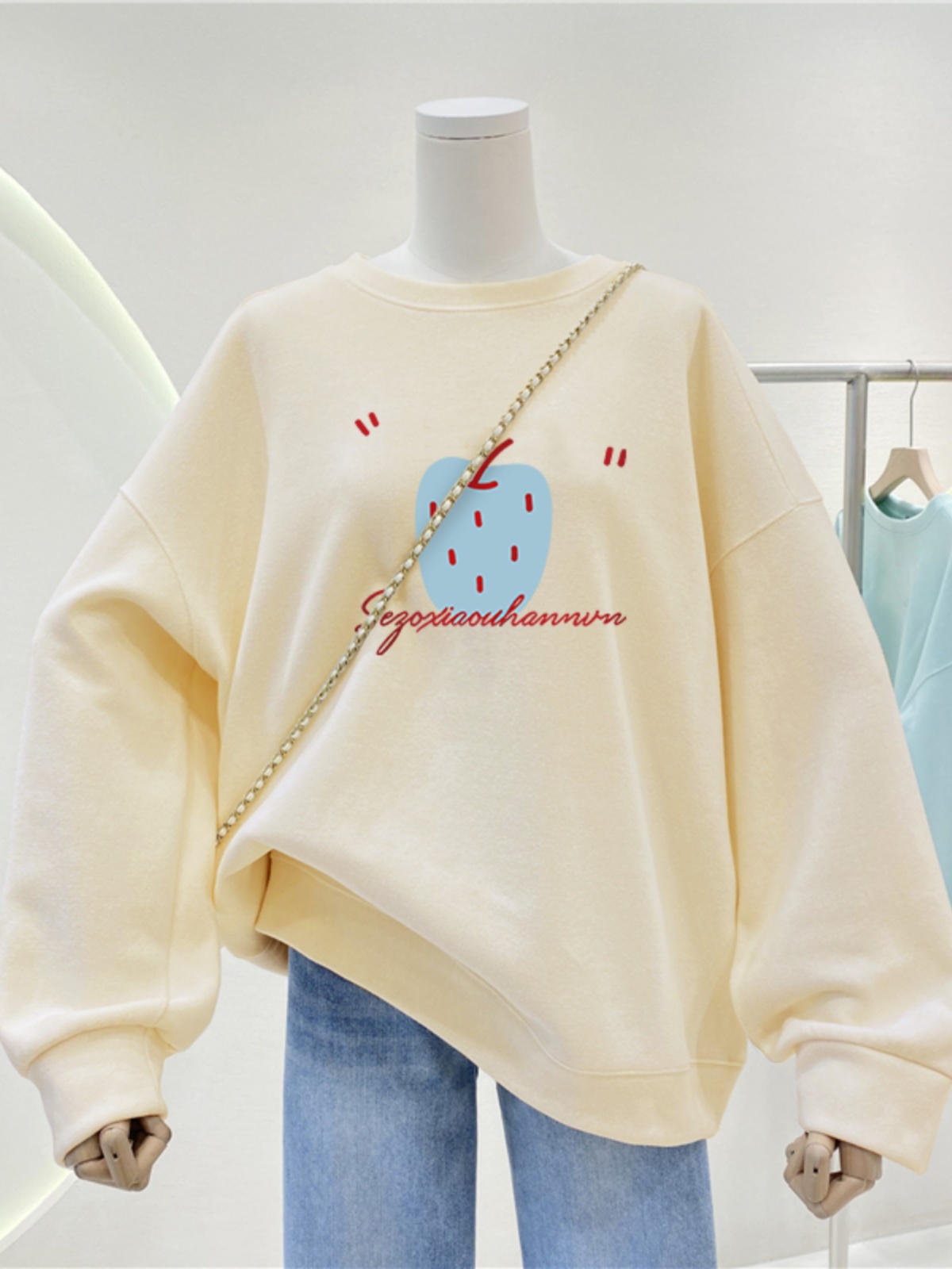 Idle Style Fall and Winter Fleece-lined Thickened Hoodless Sweater Female 2025 New Arrival Best Selling Plus Size Plus Size Ladies Loose-Fitting Coat Top
