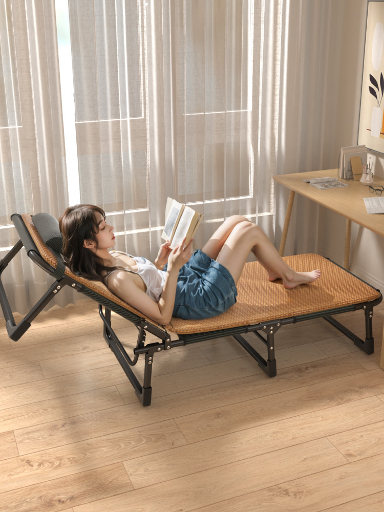 Jie'an Xi Lunch Break Folding Bed Single Bed Adult Office Station Siesta Appliance Recliner Simple Bed Camp Bed