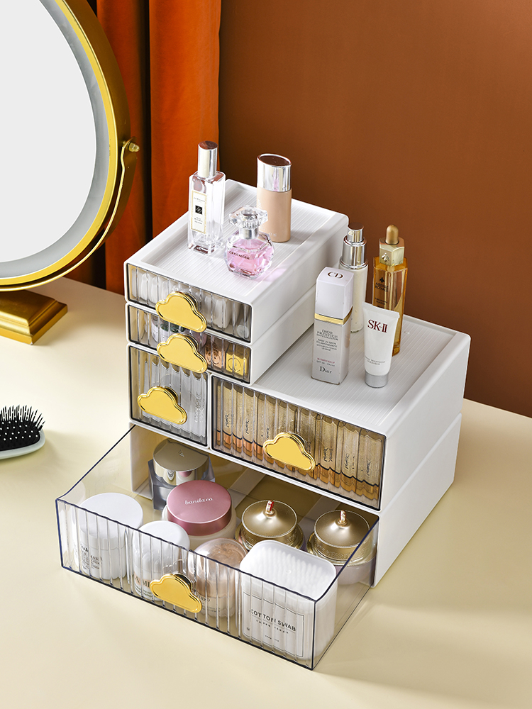 Desktop Storage Box Drawer Cosmetic Shelf Desk Desk Stationery Station Handy Gadget Dressing Table Storage