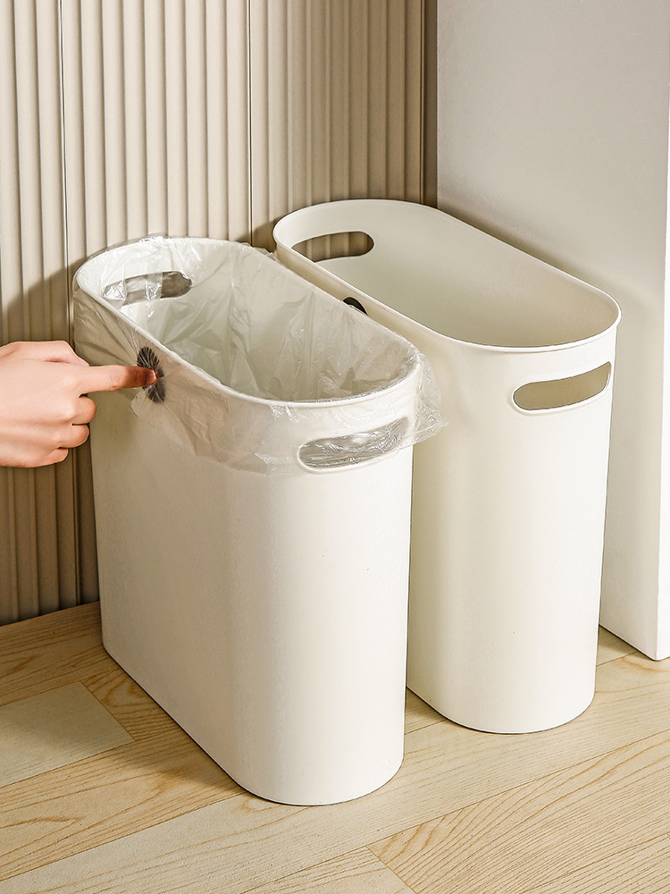 Trash Can Household Minimalist Kitchen Bathroom with Lid Large Small Size Living Room Flip Toilet Dedicated Corner Trash Bin