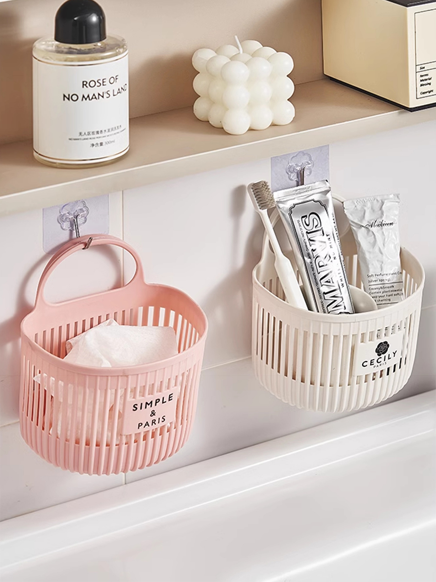 Kitchen Onion, Ginger and Garlic Storage Basket Small Hanging Basket Storage Rack Bathroom Hanging Basket Bathroom Bedside Wall-Mounted Storage Basket