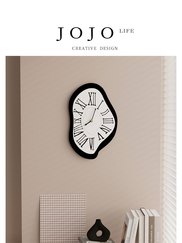 Jojo's L. Pd. Dudley. Wall Clock Bedroom Creative Clock Ins Wind Roman Digital Clock Mute | Dali
