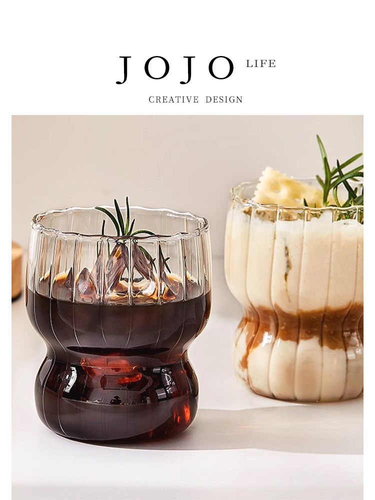 Jojo's L. Pd. Blossom. Cup Set Ins Retro Coffee Cup High Temperature Resistant Glass Cup | Flower