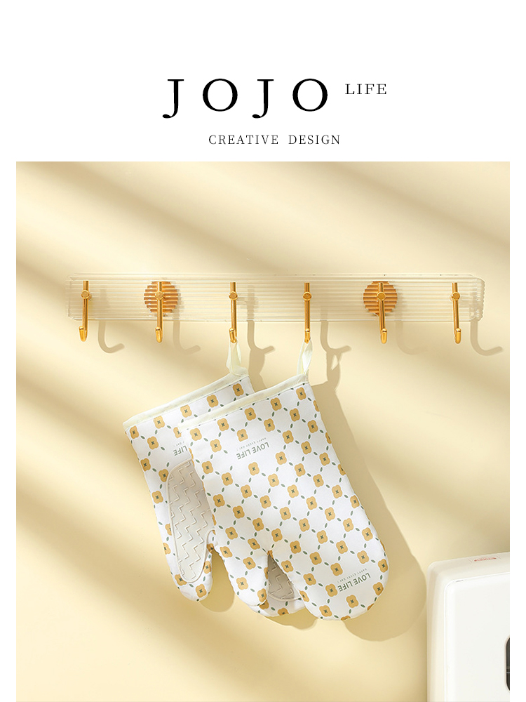 Jojo's L. Pd. Mr. Grocery. Thermal Insulation Gloves Kitchen Oven Silicone Heat-Resistant Gloves | Plain Law