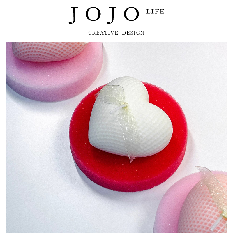 Jojo's L. Pd. Sugar. Fragrance Candle Waffle Heart-Shaped Candy Qiao Niche Style Classy Cute | Sugar Cheese