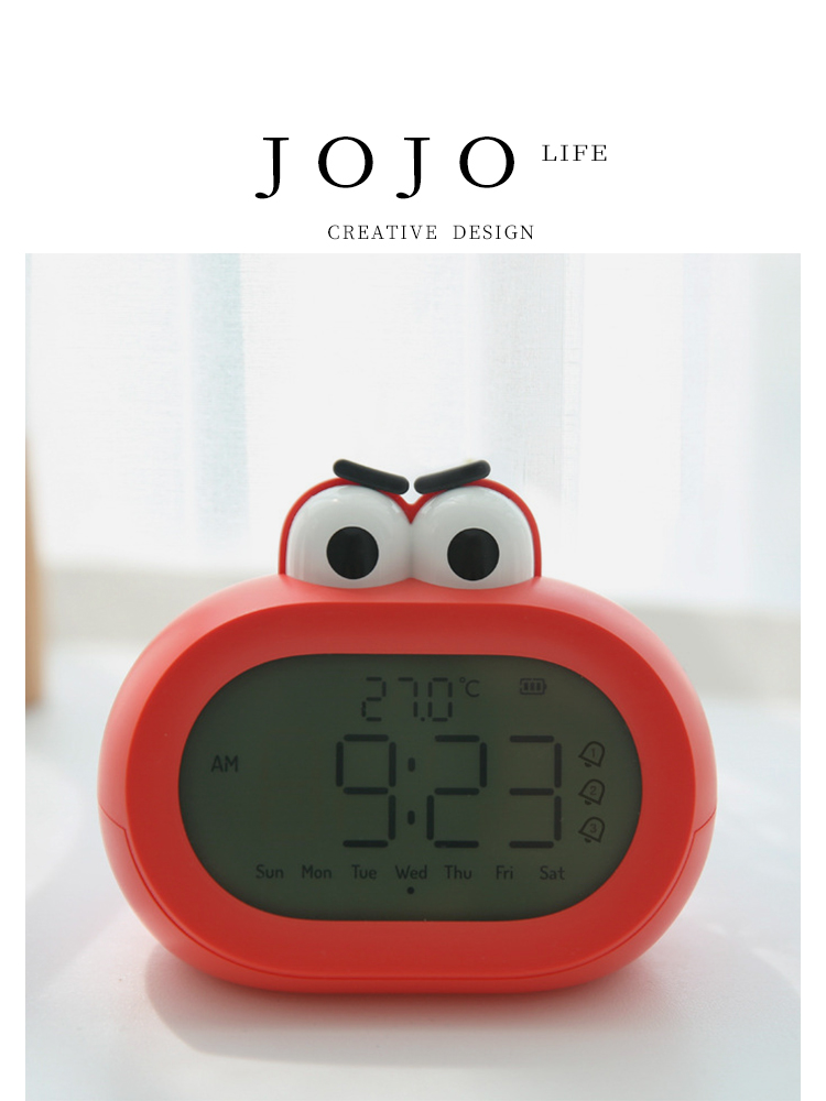 Jojo's L. Pd. Lusa. Alarm Clock Big Mouth Creative Cartoon Bedside Bedroom Cute Little Alarm Clock La Luosa