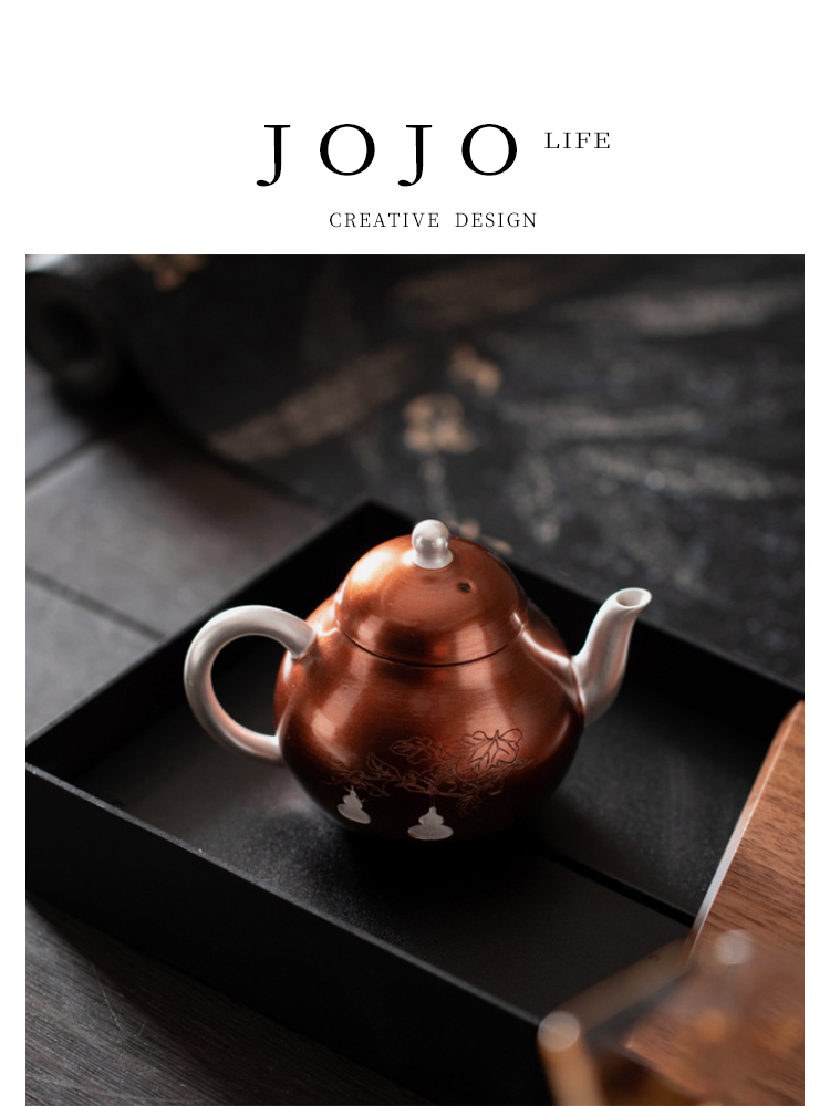 Jojo's L. PD · Beauty Sterling Silver Household Kung Fu Tea Set Teapot Silver Teapot Silverware Beauty