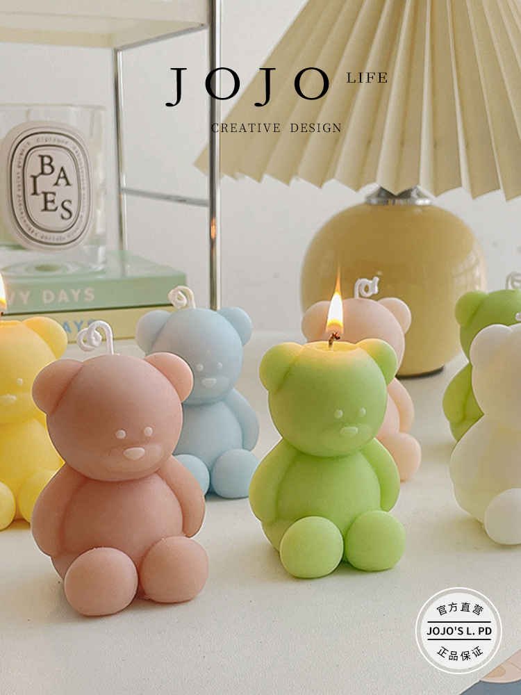 Jojo's L. Pd. Mr. Grocery. Bear Candle Aromatherapy Candle Decoration Fragrance Gift | Pear Book
