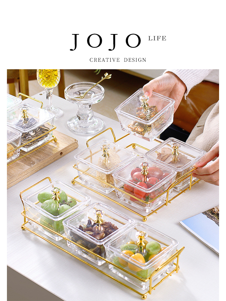 Jojo's L. Pd. Banjo. Fruit Plate Dried Fruit Snack and Fruit Plate Dim Sum Plate KTV For Home Living Room Chopsticks Plate Joe