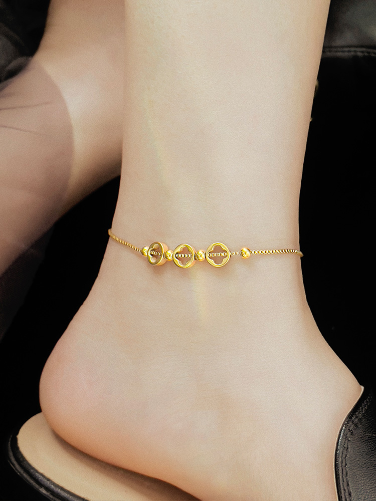 Accessible Luxury Titanium Steel Simple No Color Fading Foot Pure Necklace Clover