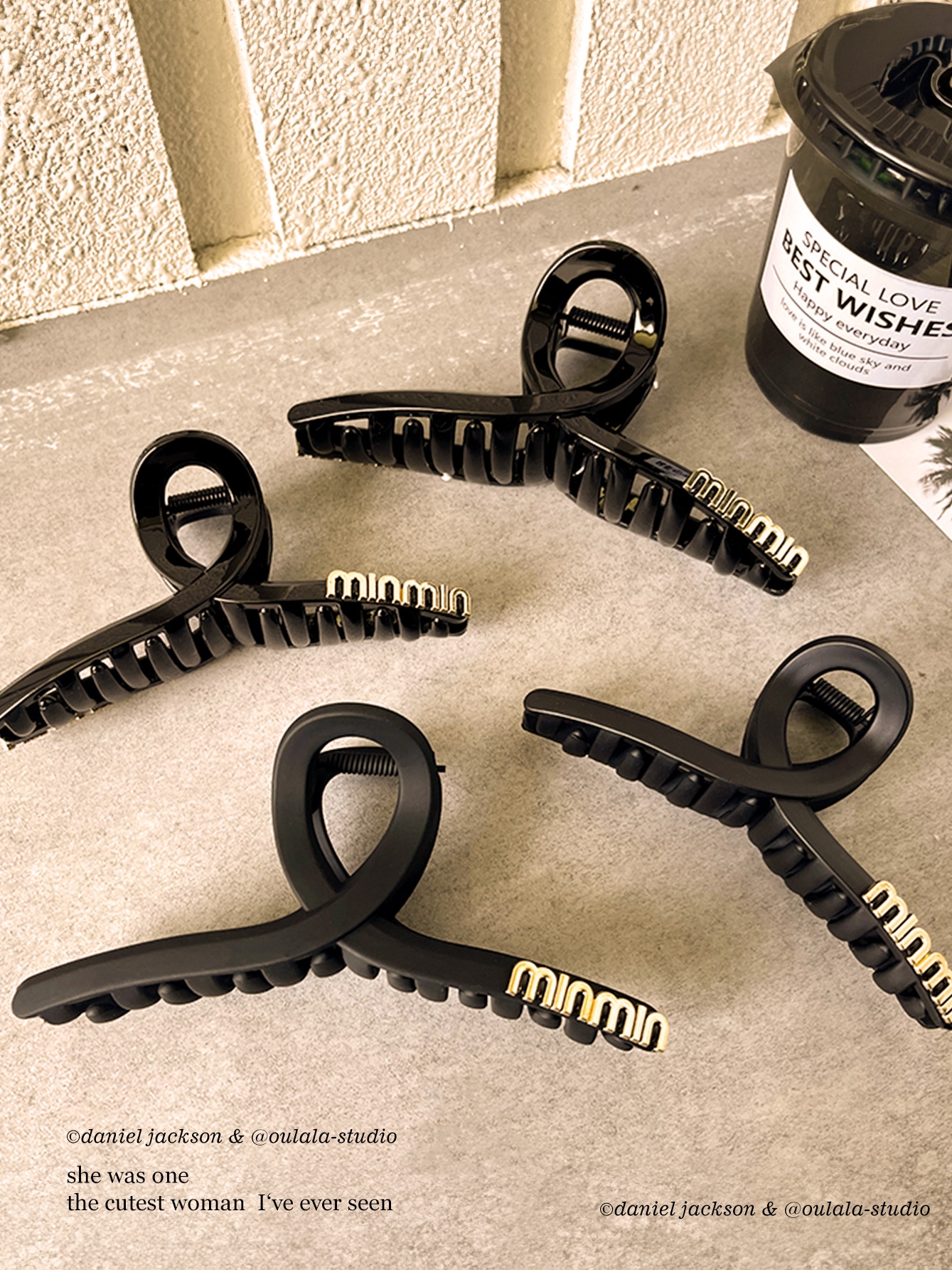 South Korea Letters Grip Accessible Luxury Fancy Black Shark Clip 2024 Early Spring Senior Barrettes Female Back Head Large