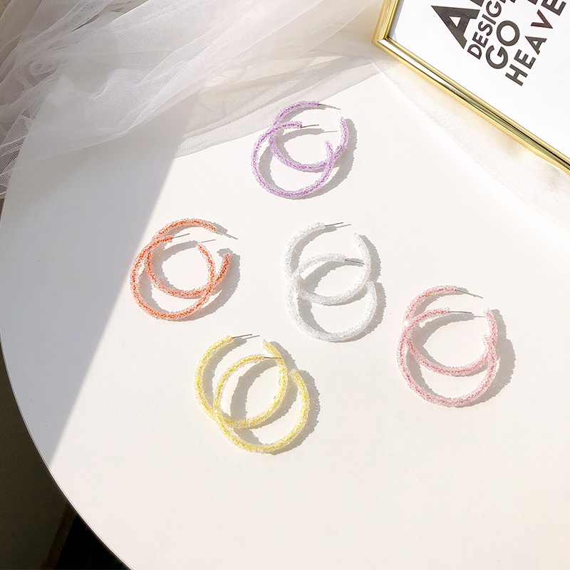 Candy Color Full Diamond Women's Elegant Korean Summer Ear Ring