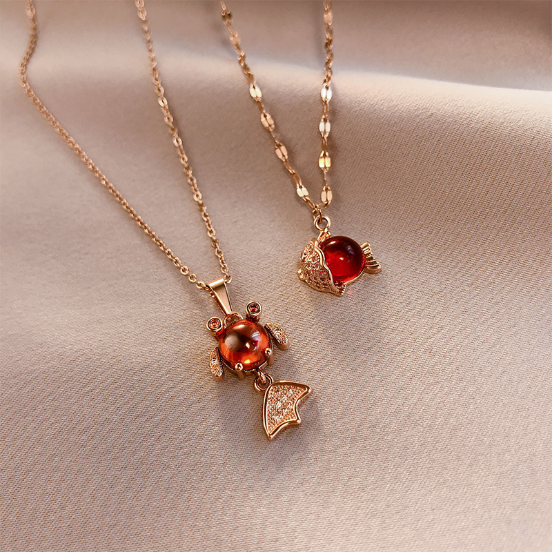 Small Fish Chinese Style Necklace Female Online Influencer Hipster Pendant