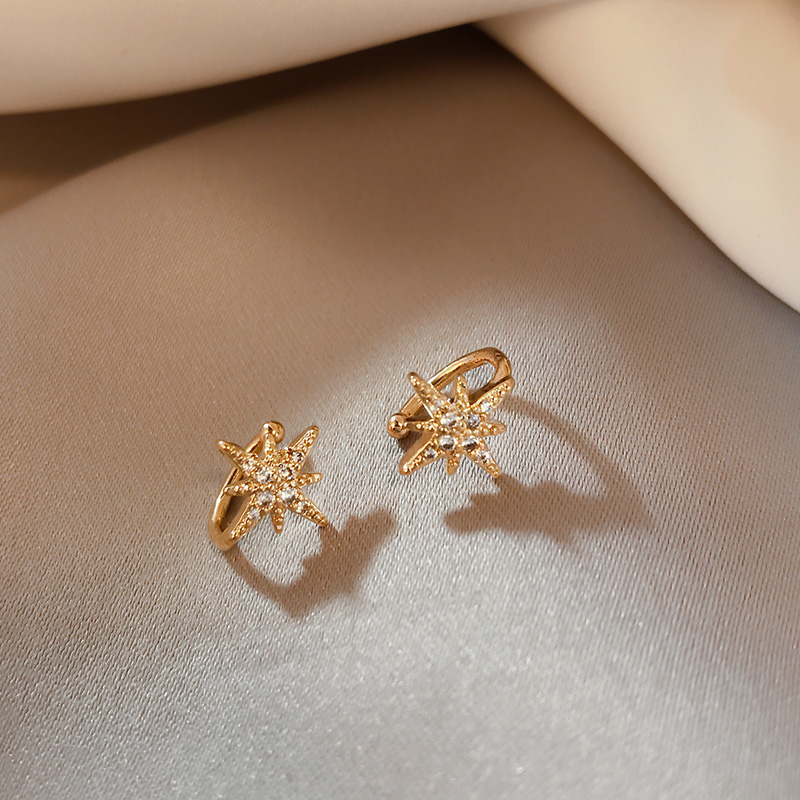 Six-Pointed Star French Student Cute Japanese Style Girl's Ear Clip