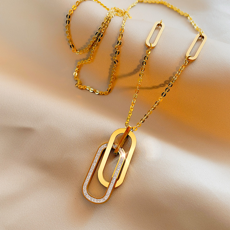 Women's Long Titanium Steel Sweater Chain Jewelry