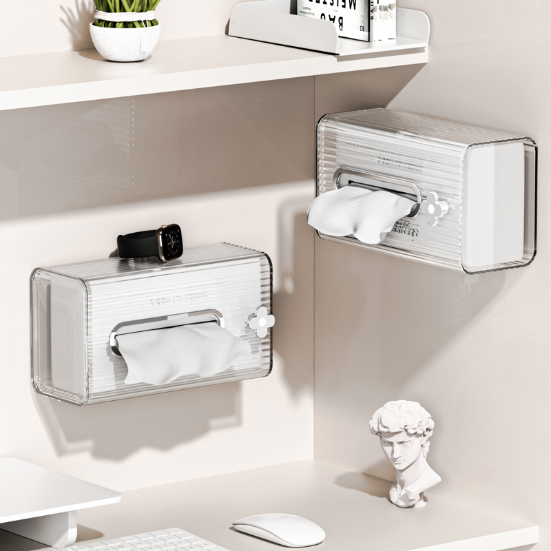 Tissue Box Wall-Mounted For Home New New Arrival Paper Extraction Box Living Room Accessible Luxury High-End Entry Lux Accessible Luxury Wind Face Cloth Storage Box