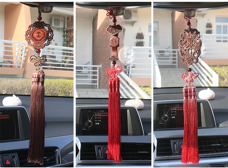 Chinese Knot Rosewood Car Hanging Ornament