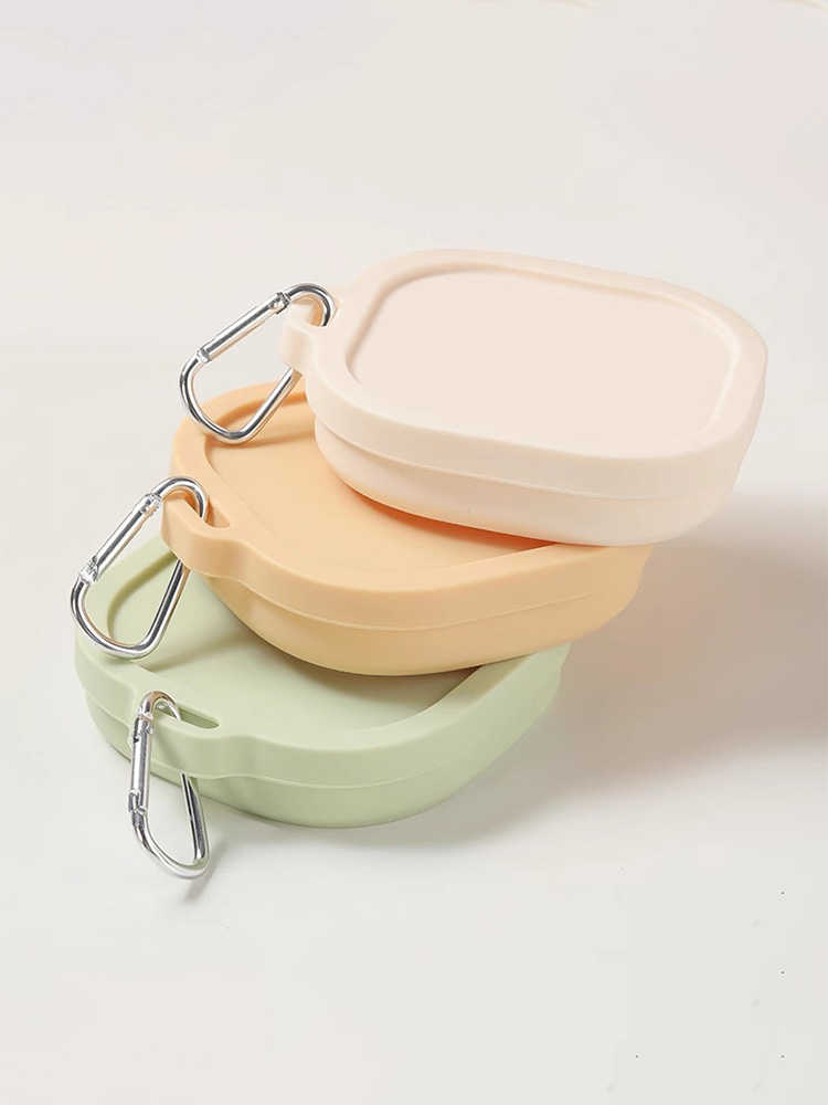 Retractable Pet Dog Travel Lunch Box Silicone Foldable Bowl