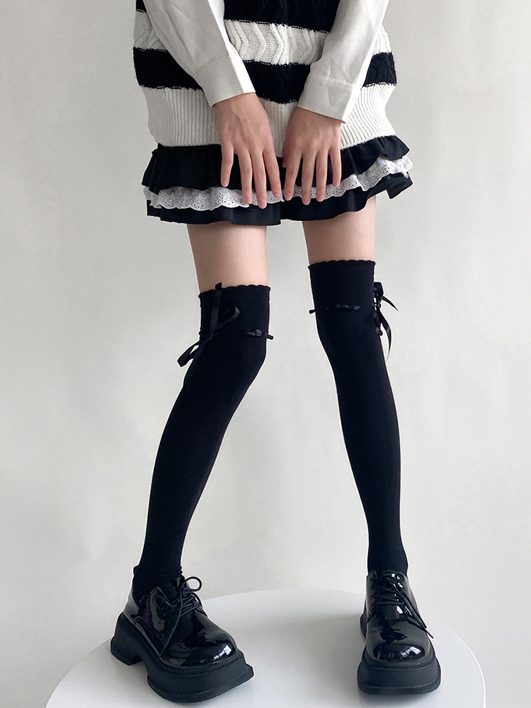 Women's Autumn and Winter Cute Lolita over the Knee Stockings Knee Socks Calf Socks Bows Ballet Style Lolita